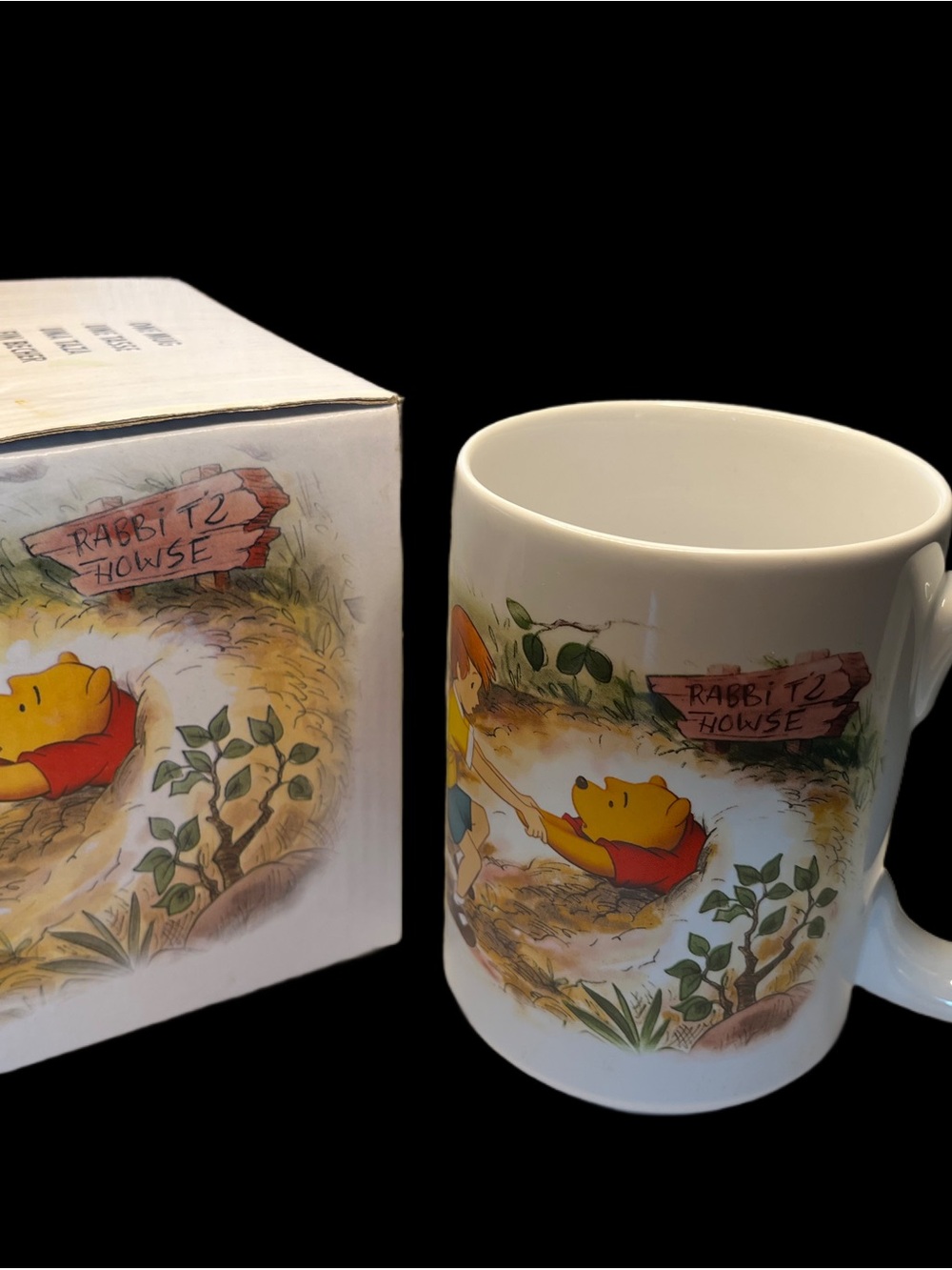 NIB Vintage The Disney Store Winnie The Pooh Coffee Mug Christopher Robin